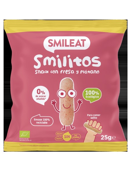 Smilitos Gusanitos De Fresa Y Platano Eco 25 G de Smileat