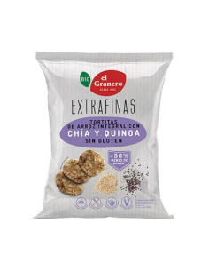 Extrafinas Tortitas De Arroz Integral, Chía Y Quinoa Sin Gluten Bio, 60 G de El Granero Integral