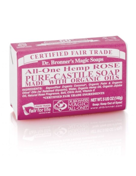 Jabon En Pastilla Rosas 140Gr. de Dr. Bronner´S