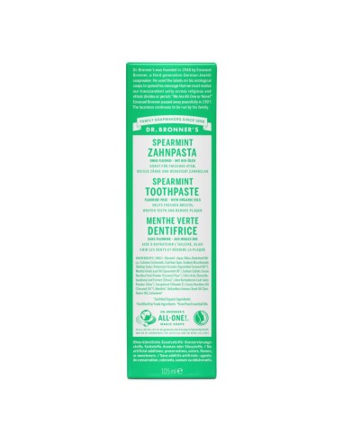Dentifrico Toothpaste Hierbabuena 140Gr. de Dr. Bronner´S