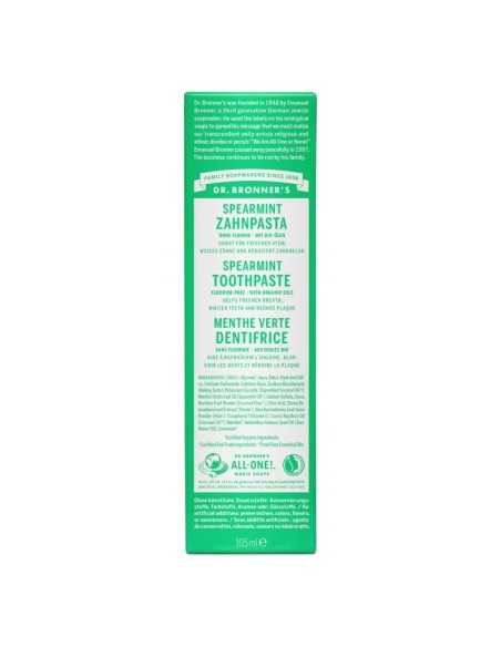 Dentifrico Toothpaste Hierbabuena 140Gr. de Dr. Bronner´S