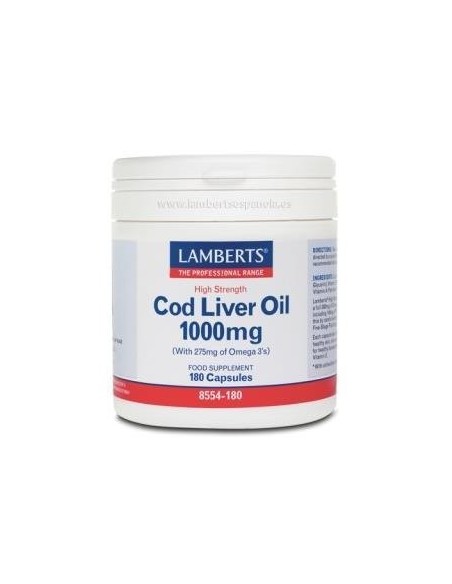 Aceite de HÃ­gado de Bacalao con Vit A, D y E 180 Caps de Lamberts