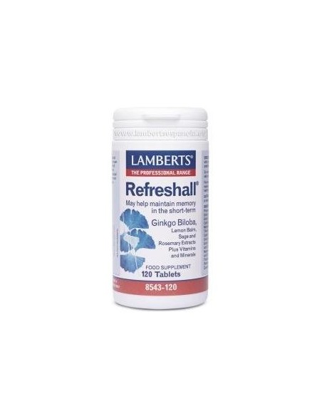 RefreshallÂ® (Vit, Min, Ginkgo, Melisa, Romero +) 120 Tabs de Lamberts
