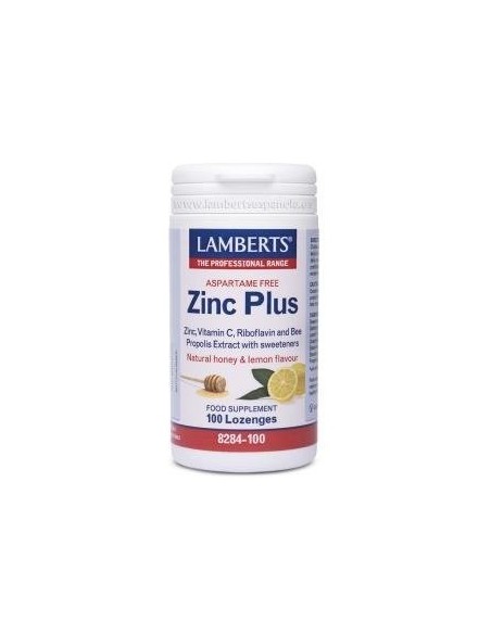 Zinc Plus (Masticable con Vit C, B2, Miel, PropÃ³leo.) 100 Past de Lamberts