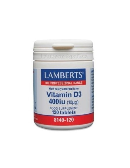 Vitamina D3 400 UI (10 Âµg) 120 Tabs de Lamberts