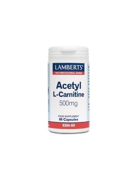 L-Acetil Carnitina HCl 500 mg 60 Caps de Lamberts