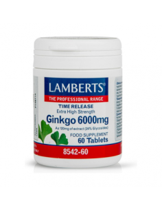 Ginkgo Biloba 6000 mg 60 Tabs de Lamberts