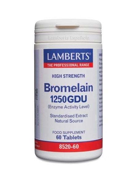 Bromelina 1250 GDU 60 Tabs de Lamberts