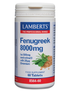 Fenogreco 8000 mg con Cromo (Saponinas 250 mg) 60 Tabs de Lamberts