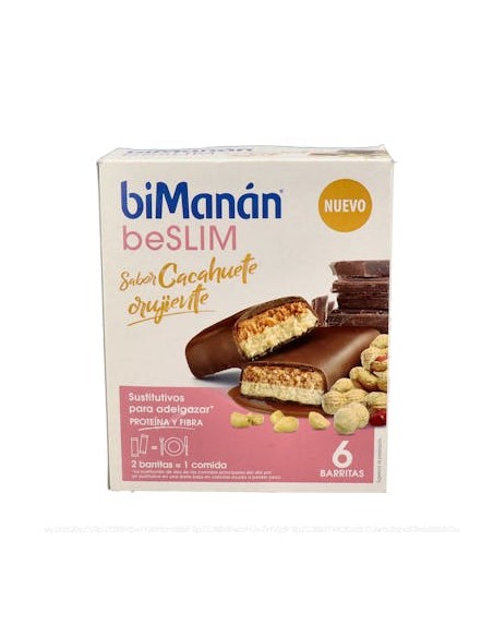 Bimanan Beslim Sustitutivo 186 G 6 Barritas Sabor Cacahuete** de Bimanan