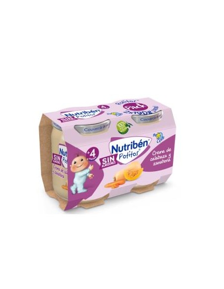 Nutriben Potito Cena Crema Calabaza Zanahoria 2X190G de Nutriben