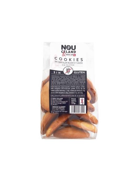 Cookies Chocolate Blanco Y Limon 100Gr. S/G de Nouceland