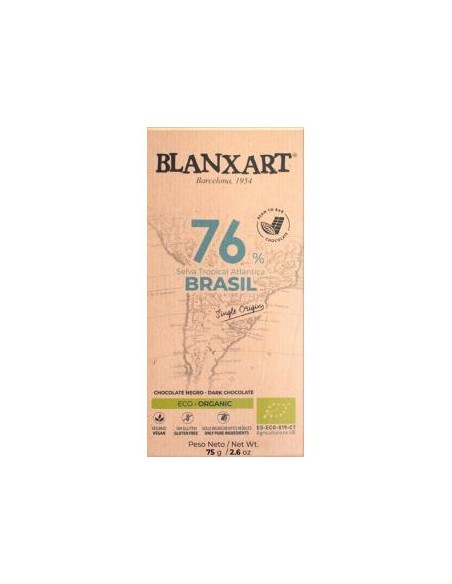 Chocolate Negro 76% Brasil 75 Gr Eco de Blanxart
