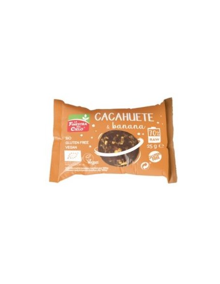 Barrita Energy Ball Cacahuete-Banana 20 Uds Eco Sg Vegan de La Finestra Sul Cielo