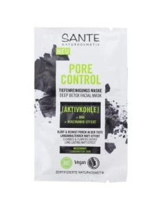 Mascarilla Pore Control Detox Carbon Activo-Bha 8 Ml de Sante Naturkosmetik