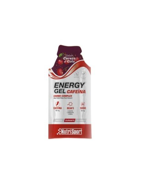Energy Gel Cereza-Cola Con Cafeina 24 Uds de Nutrisport
