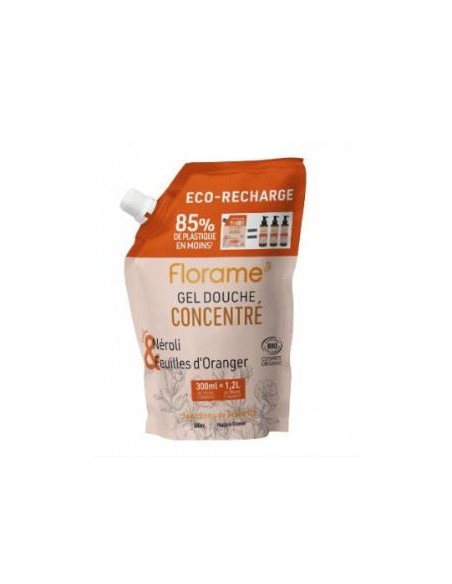 Eco Recarga Gel De Ducha Concentrado Neroli-Hojas De Naranja de Florame