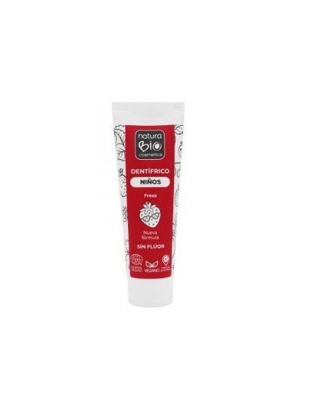 Dentifrico Niños Fresa 75 Ml de Naturabio Cosmetics