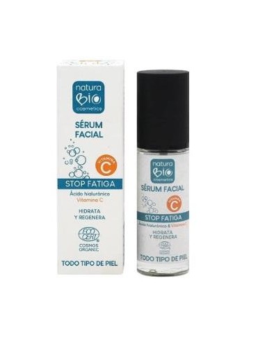 Serum Facial Stop Fatiga Acido Hialuronico-Vitamina C 30 Ml de Naturabio Cosmetics