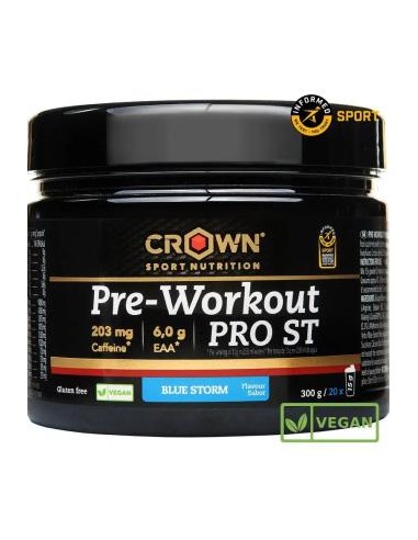 Pre Workout Pro St Blue Storm 300 G (20 Porciones) de Crown Sport Nutrition