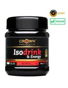 Isodrink & Energy Frutos Rojos 640G 20Tomas 400Ml de Crown Sport Nutrition