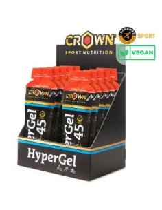 Hypergel 45 Fresa + Cafeina Fresa Cafeina 10 X 75G de Crown Sport Nutrition
