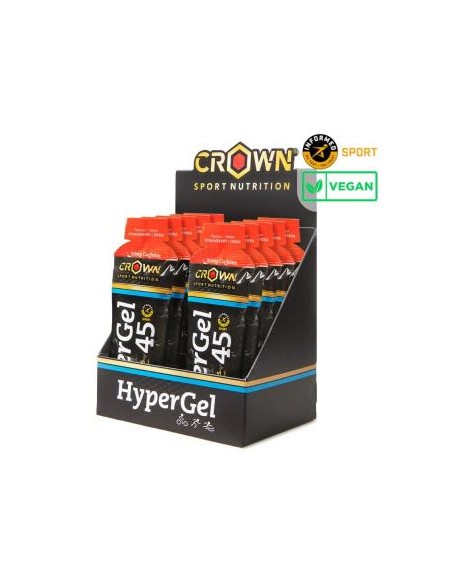 Hypergel 45 Fresa + Cafeina Fresa Cafeina 10 X 75G de Crown Sport Nutrition