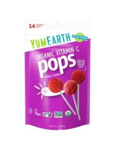 Piruletas Organicas Con Vitamina C Sabor Frutas 14 Uds de Yum Earth