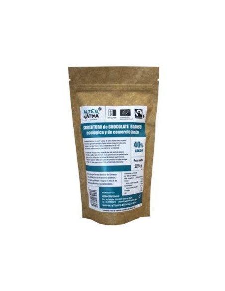 Cobertura Chocolate Blanco 40% Cacao 225 Gr Bio de Alternativa 3