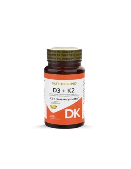 D3 K2 2000Ui Pharmaquinone K2-T 120 Cap de Nutrissimo