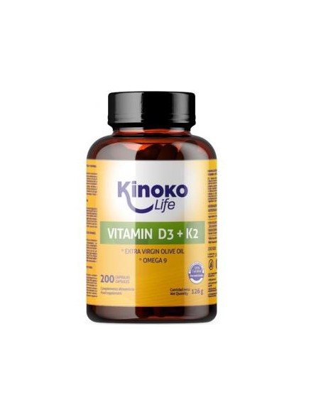 Vitamina D3-K2 Con Omega 9  200 Cap. de Kinoko Life