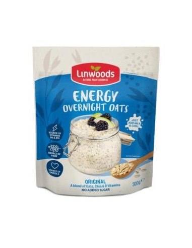 Energia Avena Overnight Original 300 Gr Vegan de Linwoods