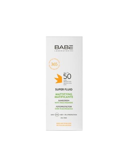 Super Fluid Fotoprotector Matificante Spf50 50 Ml. de Babe