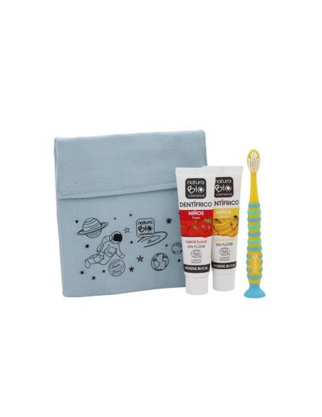 Desayuno Higiene Bucal Niños Bolsa Azul de Naturabio Cosmetics