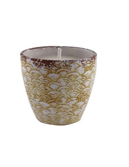 Vela Tiesto Escama Amari Squam65 Citronela 15,5X15 de Cerabella