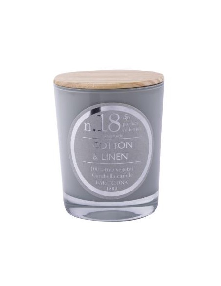 Vela Vaso Perf18 Cotton-Linen 7,5X9 Cm 1 Ud. de Cerabella