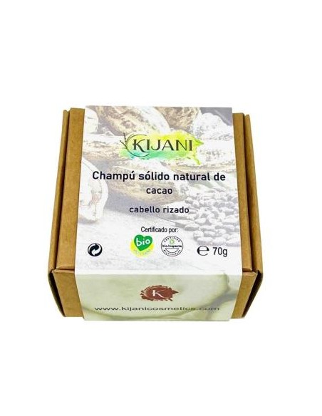 Champu Solido Cabello Rizado Cacao 70Gr de Kijani