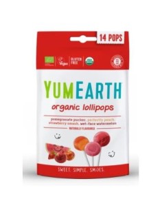 Piruletas Organicas Sabor Frutas 14Ud. de Yum Earth