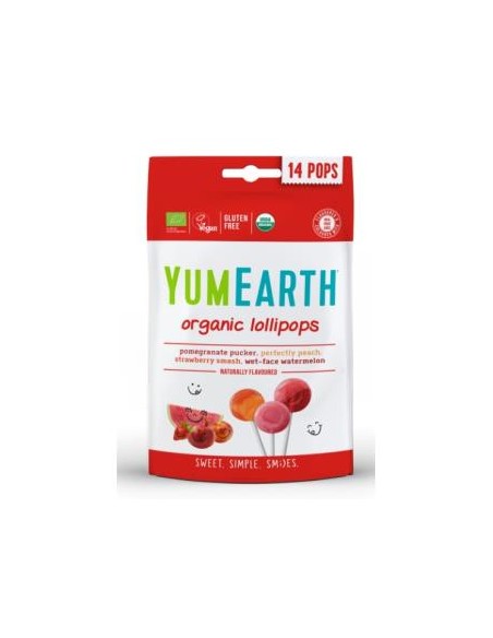 Piruletas Organicas Sabor Frutas 14Ud. de Yum Earth