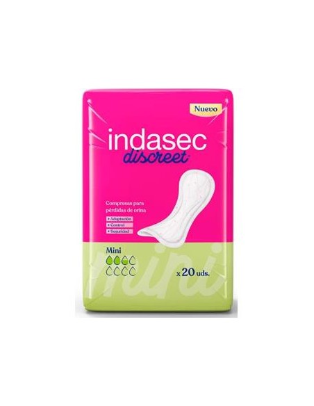 Compresa Indasec Discreet Abso Mini/Leve 80Ml 20Un de Indasec