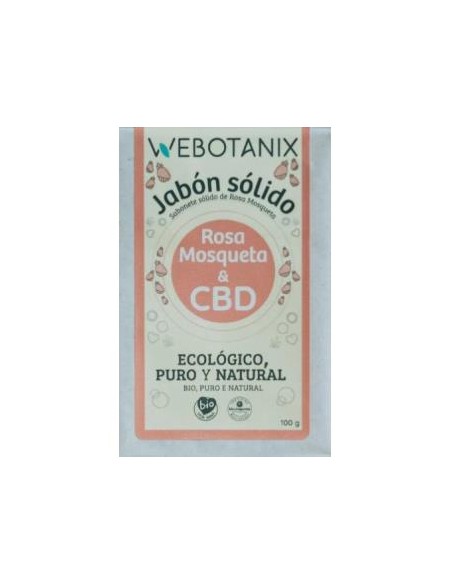 Jabon Solido Cbd-Rosa Mosqueta 100Gr Bio Vegan de Webotanix