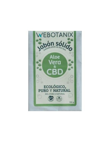 Jabon Solido Cbd-Aloe Vera 100Gr Bio Vegan de Webotanix