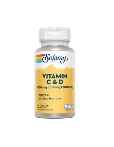 Vitamina C 1000Mg + Vitamina D 2000Ui 60Cap. de Solaray