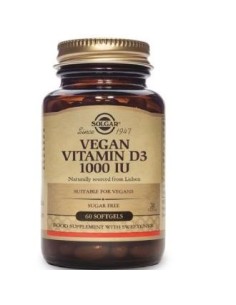 Vitamina D3 1000Ui (25Mcg) 60Cap.Blandas de Solgar