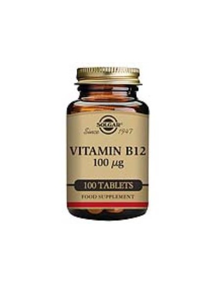 Vitamina B12 (Cianocobalamina) 100Mcg. 100Comp. de Solgar
