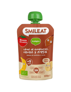 Pouch De Leche De Almendras, Cacao Y Fresa Bio, 100 G de Smileat