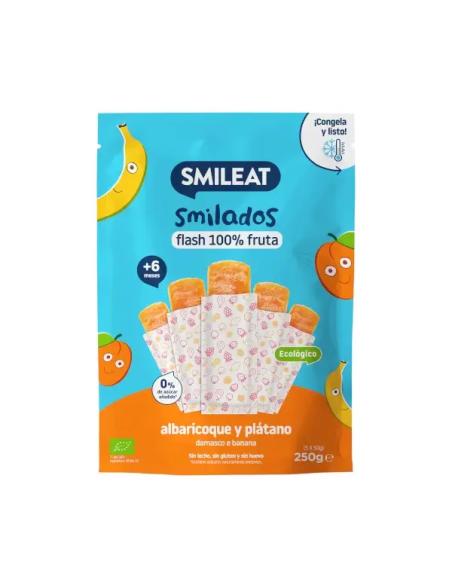 Smilados De Albaricoque Y Plátano Bio, 50 G de Smileat