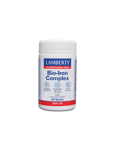 Pack 2 Bio-Iron Complex Lamberts 120 tabletas hierro natural