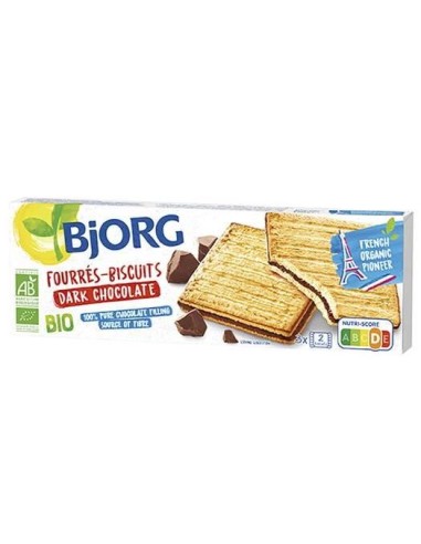 Galletas Rellenas De Chocolate Bio, 150 G de Bjorg