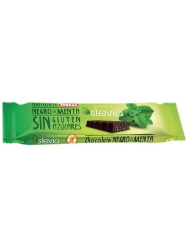 Exp Barritas Choco Negro Con Menta Stevia 24 Ud de Torras